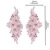 Heavy Industry Beaded Sequins Three-Dimensional Flower Applique Clothing Dress Wedding Decoration Front Collar Accessories Cloth Sticker