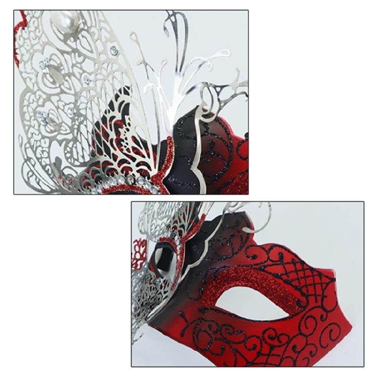 Lightweight Metal Butterfly Mask Handheld Cosplay Face Covering Roleplaying For Easy Costume Changes During Performances
