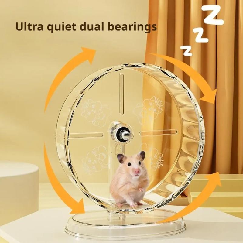 1pc Hamster Toy Running Wheel Silent Metal Stand Bracket Stable Non Slip for Golden Bear Sugar Glider Rat