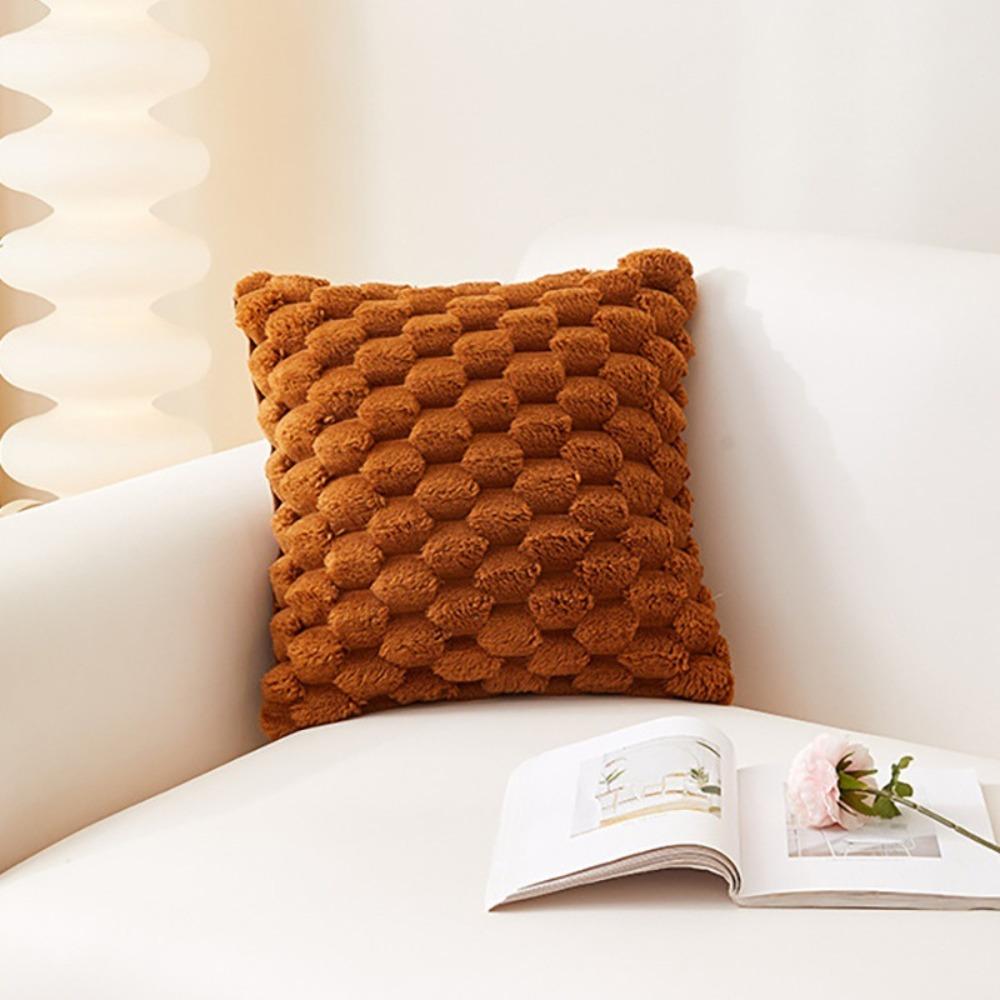 Woven Snowflake Velvet Pillow Cover Comfortable Pillow Core Protection  Living Room