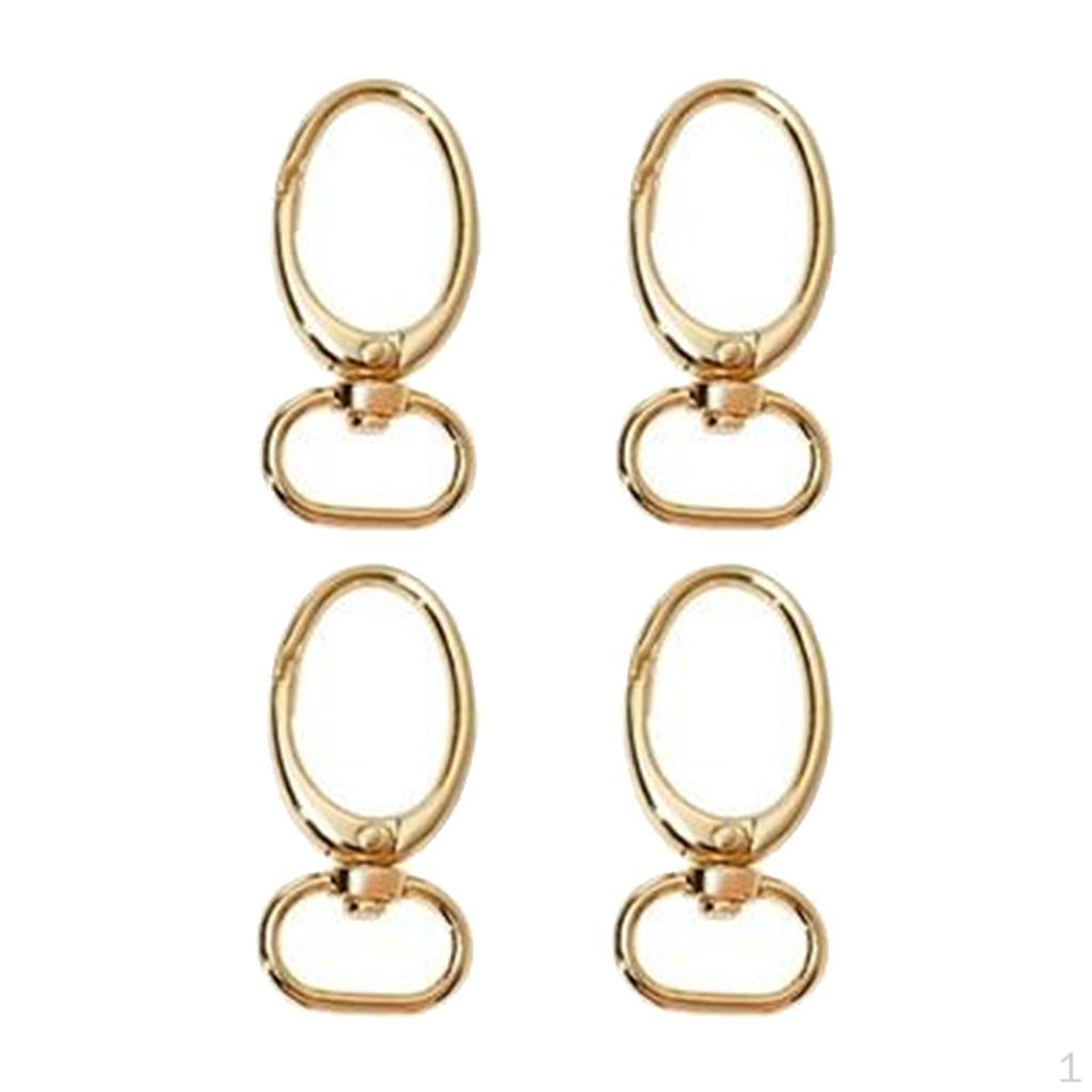 4 Поворотные застежки из цинкового сплава, Карабин для ремешка, Застежка-карабин, Идеально подходят для изготовления ремешков,