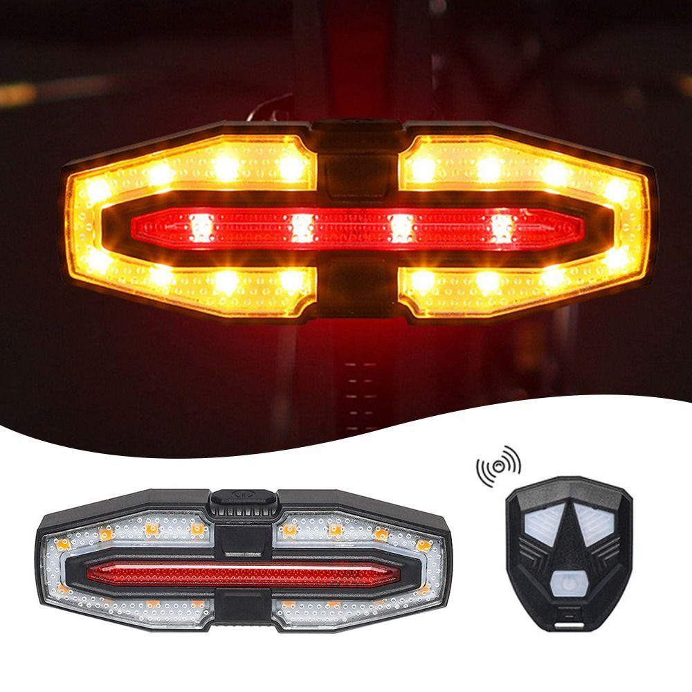 Waterproof Bike Tail Light Wireless Remote Control Bike Tail LED Accessories Night Riding Light