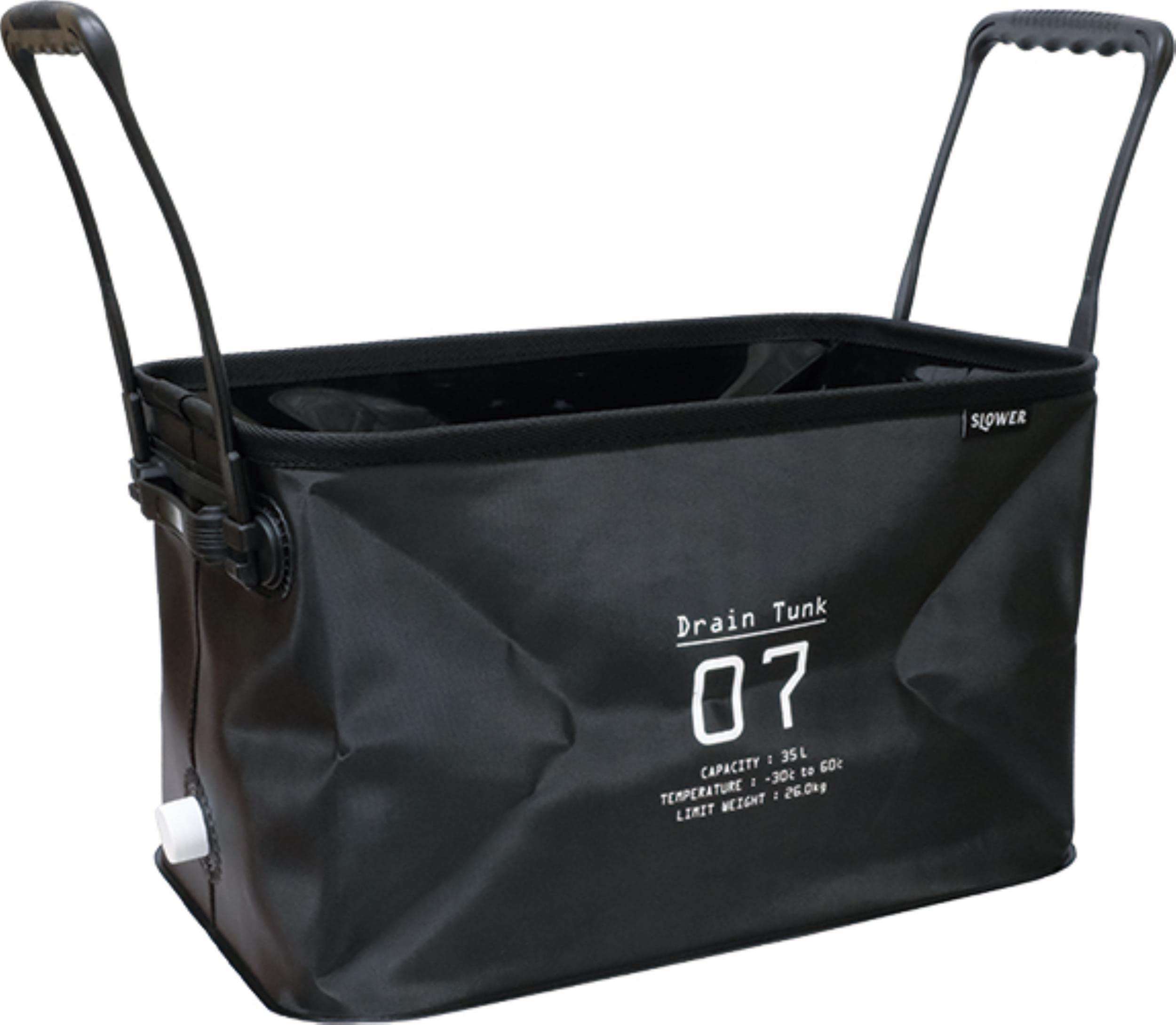 

SLOWER Hang Stock Drain Tunk 35L Foldable Waterproof Bucket Bag (Black) for Outdoor Use (SLW275)