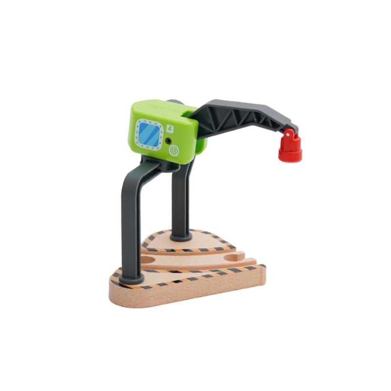 Wooden Train Track Accessories Tower Crane Compatible with Thomas Brio Track All Major Brand Railway Track