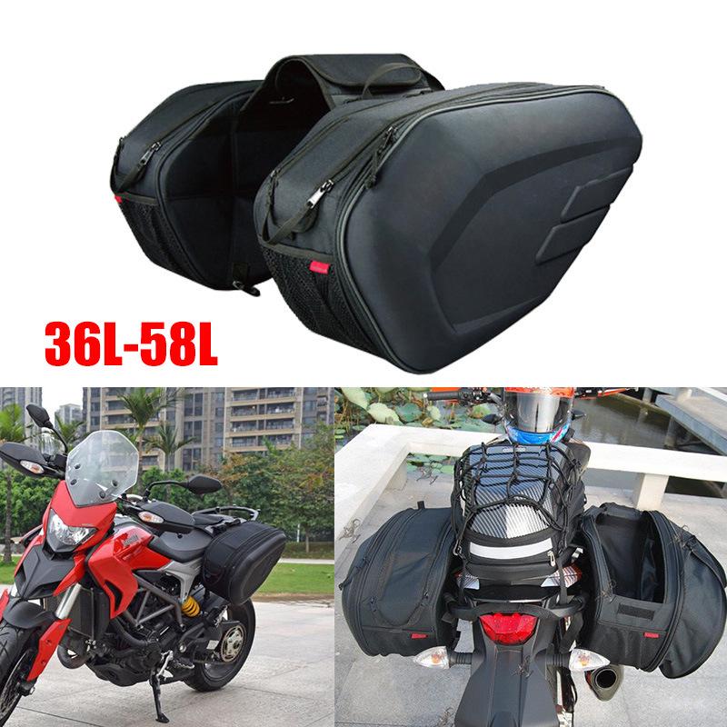 Motorcycle Saddlebags: Tail Bag with Helmet Storage & Waterproof Cover