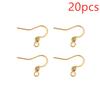 20pcs Never Fade Stainless Steel Earrings Hooks Clasps Bulk PVD Anti Allergy Earring Making Supplies For Diy Jewelry Findings