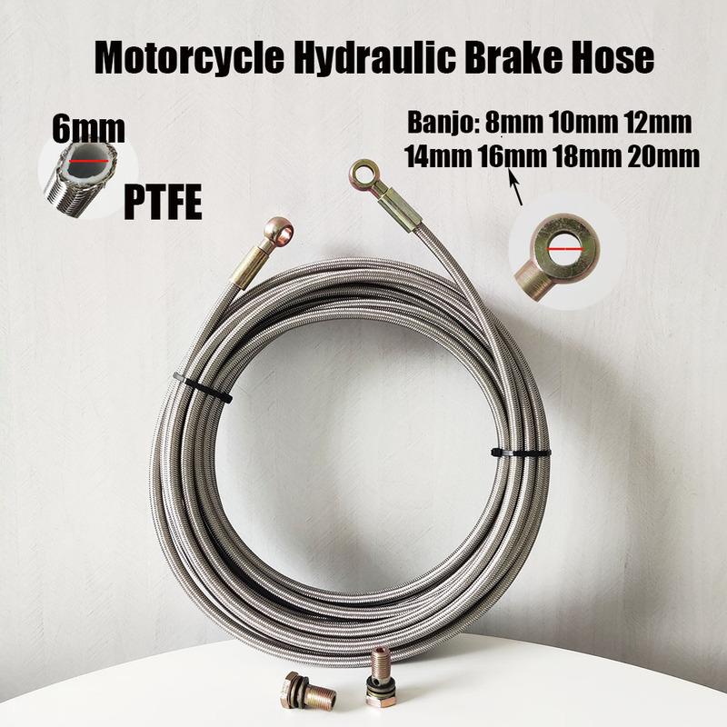 Braided Steel PTFE High Temperature Corrosion Resistant Hose Engine Vanos Oil Line Turbocharger Oil Supply Line