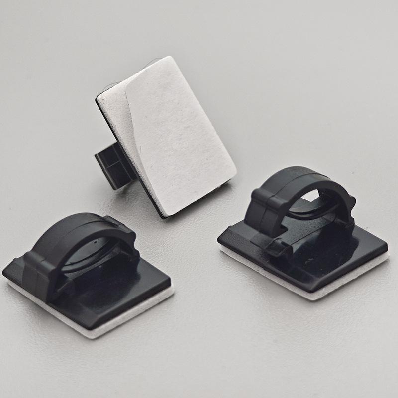 50Pcs Adhesive Cable Clips Nylon Wire Organizer Cord Management Holders Cable Mount Clamp For Home Office Desk Wiring Organizer