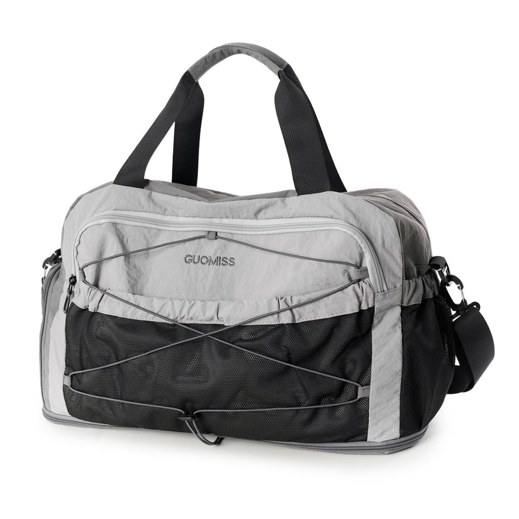 Outdoor Travel Duffel Bag with Mesh Panel Multiple Zip Pockets Large Capacity Sport Weekend Bag