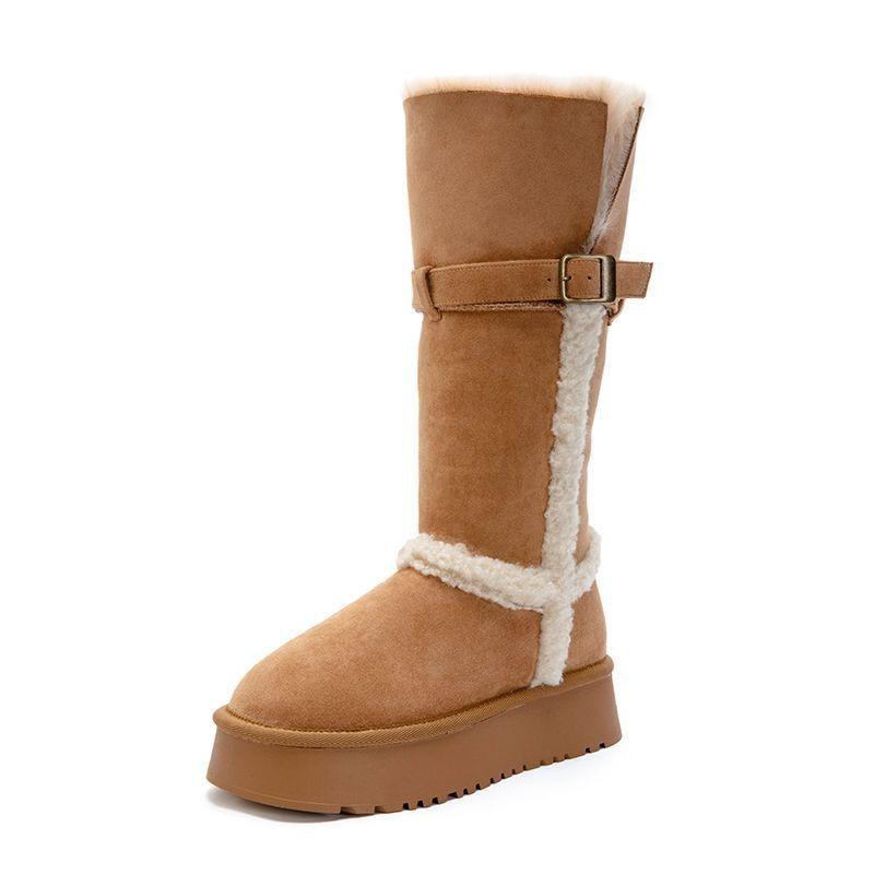 High-ankle Snow Boots for Women, New Style, Long Cotton Shoes