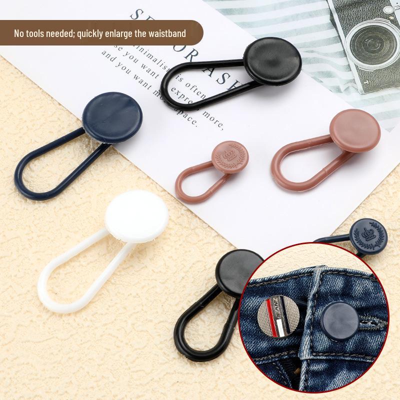 Bottone Retrattile Regolabile per Espansione Vita - Fibbia Estensione Senza Cuciture per Jeans