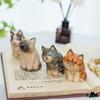 Vintage Wooden Cat Sculpture Craft Desk Ornament For House Decor And Gift Giving