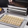 Thickened Stainless Steel Food Tray with Lid Large Rectangular Serving Dish Kitchen Prep Tray Storage Container 25 5x20x5 5cm Durable Design