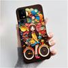 Cute Casing For TCL 40R/Sharp Aquos V6 5G Lucky Design Soft Black Case For TCL 40 SE Drift Bottle Pattern Shockproof Shell