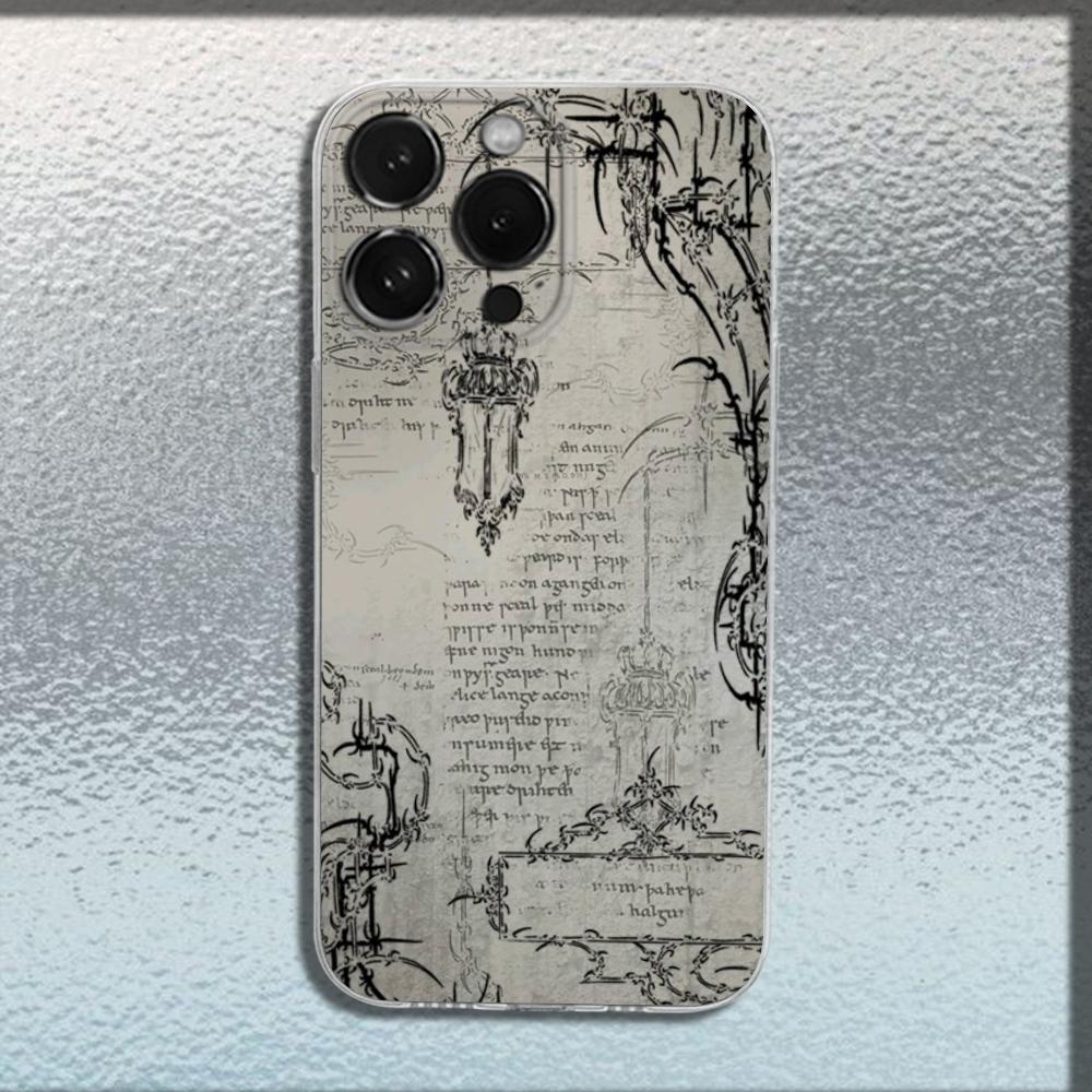

Gothic Cyber Sigil Cross Phone Case For iPhone 16,15,14,13,12,11 Plus,Pro,Max,XR,XS,X,Plus,SE,Mini Transparent Soft Cover iPhone12mini