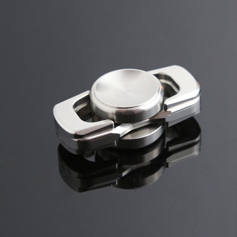 Stainless Steel Two-Blade Finger Spinner EDC Metal Stress Relief Toy Office Stress Relief Toys For Adult Gift