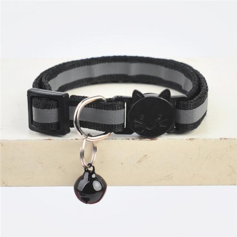 Pet Products Cat Collar Cartoon Cat Head Color Bell Pet Accessories Reflective Dog Collar