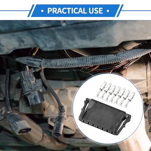 VekAuto 7 Pin Rear Tail Light Connector Plug Kit Waterproof 3.5mm Series Plastic Black Female Wire Terminal Connector for Mercedes Benz C Class W