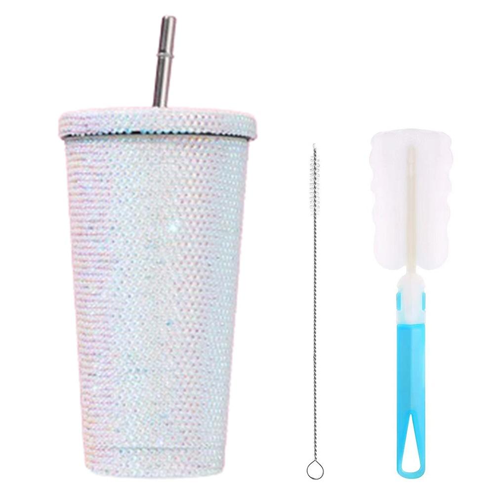 Insulated Glitter Coffee Cup 500ml/750ml Stainless Steel Water Bottle  Girl