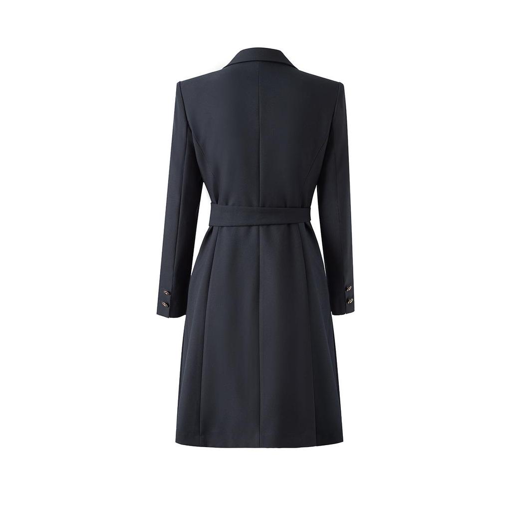 Elegant Irregular Belted Suit Dress - Women's Spring Collection