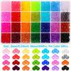 1400Pcs Crystal Beads for Jewelry Making, Small Crystal Acrylic Beads Faceted Jewelry Beads Bicone Gem Beads Jewel for Jewelry