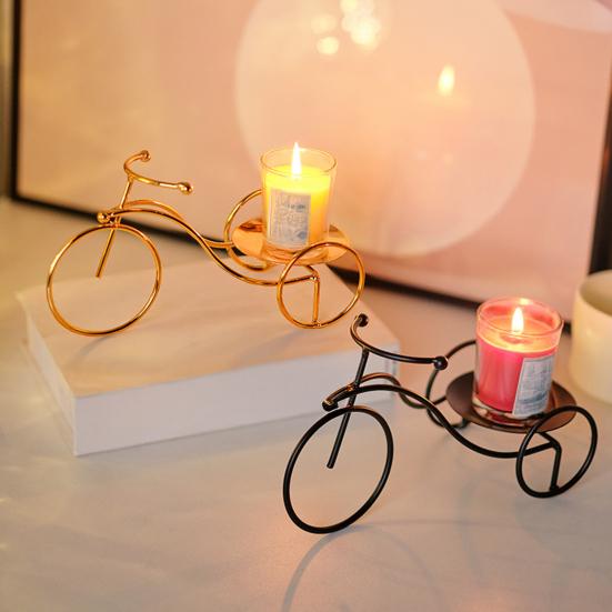 Fresh Color Candle Holder Creative Bicycle Holder, Iron Art Compact Candlestick, Aromatherapy Scented Stick Display for Bathroom Sink Bedroom Bedside