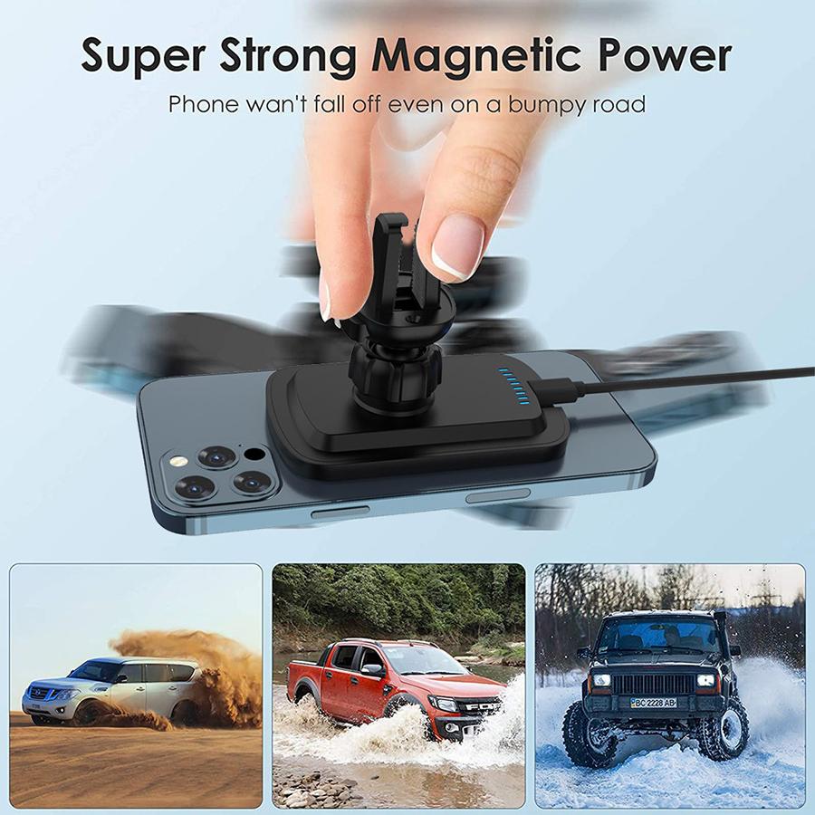 15W Magnetic Wireless Charger Air Vent Mount Car Bracket For iPhone 12 12Pro Max
