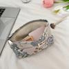Women's Floral Korean Makeup Bags Cosmetic Bag Organizer Pouch Travel Make Up Toiletry Bag Canvas Beauty Case Pencil Case