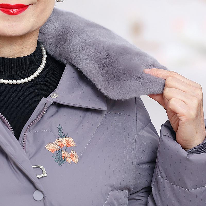 Winter-Daunenjacke für Frauen mittleren Alters und ältere Frauen: Dicker, Stilvoller, Warmer Mantel für Mütter und Großmütter.