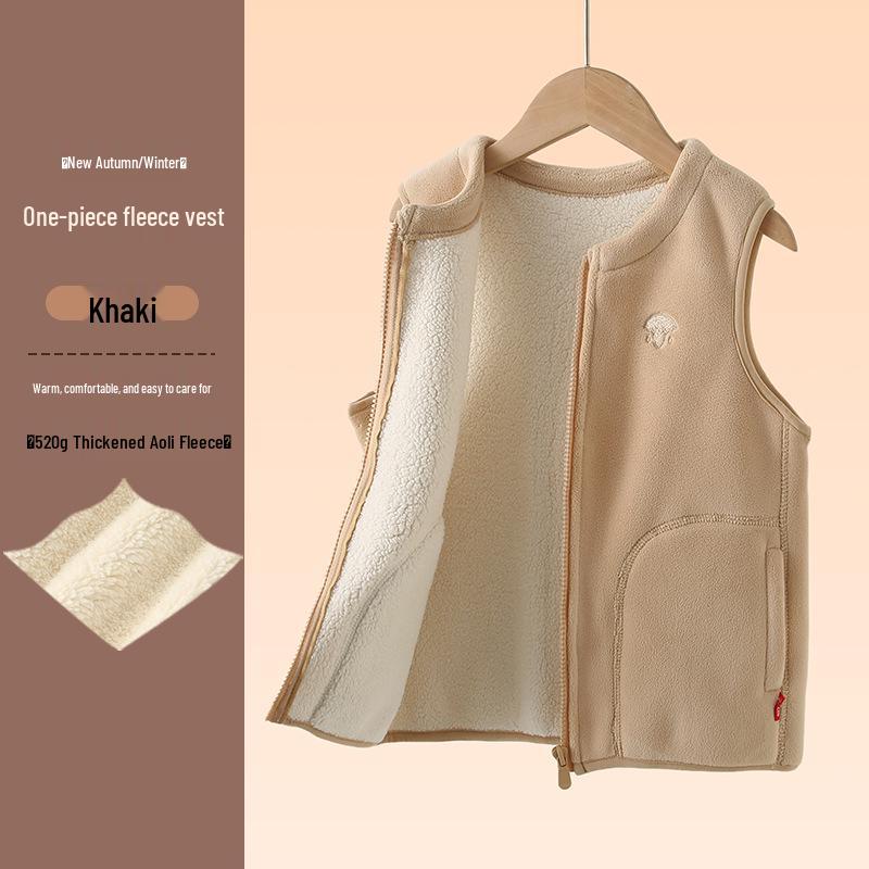 Boys' Thick Fleece Lined Winter Vest - Warm Outerwear for Big Kids