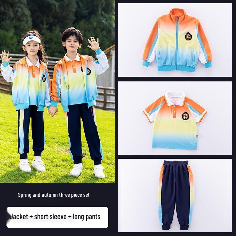 Conjunto de Uniforme Escolar e Esportivo Infantil Três Peças Estilo College