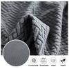 Solid Color Sofa Seat Slipcover Cushion Covers With Elastic Band Thick Jacquard Textured Cushion Covers For Sectional Sofa Slip