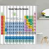 Creative Element Periodic Table Shower Curtain Modern Style Chemical Digital Pattern Bathroom Supplies Cloth Curtains Decorati
