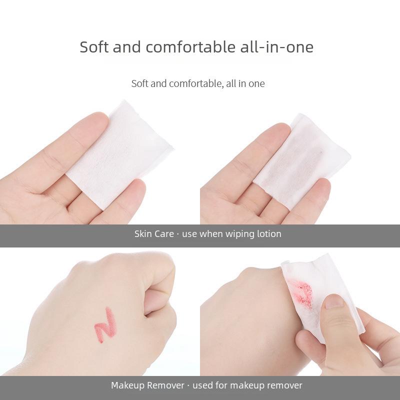 MYONLY Mai Oli Three-Layer Double-Sided Cosmetic Cotton Makeup Remover Pads, Thick, No-Drop, 50 Pieces.