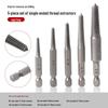 5-Piece Broken Screw and Thread Extractor Set with Hexagonal Handle