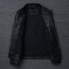 Górna warstwa skóry bydlęcej Slim Fit Stojak Kołnierz Kombinezon motocyklowy Męska skórzana kurtka Miękka skóra bydlęca Duża kurtka Fashion