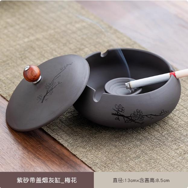 Retro Windproof Ceramic Ashtray with Lid Home Decor Accessories Ashtray Living Room Bar Cigarette Accessories Boyfriend Gift