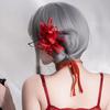 Intimo sex nuovo fiore organza pinza per capelli sensazione fatata fermaglio per capelli nuca fermaglio fiore testa fresca accessori capelli atmosfera