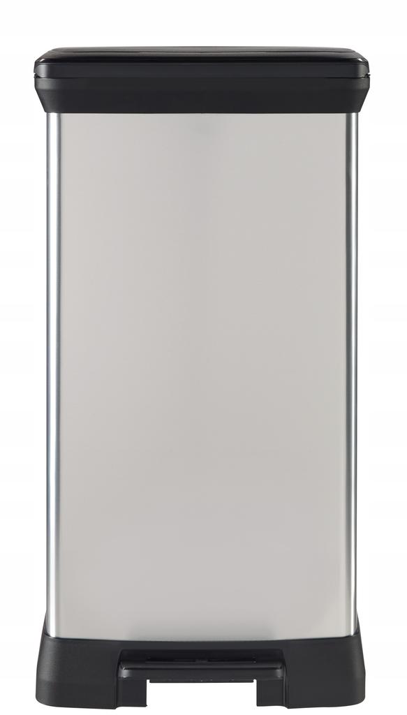 CURVER Mülleimer metallisiert mit Pedal 50 L