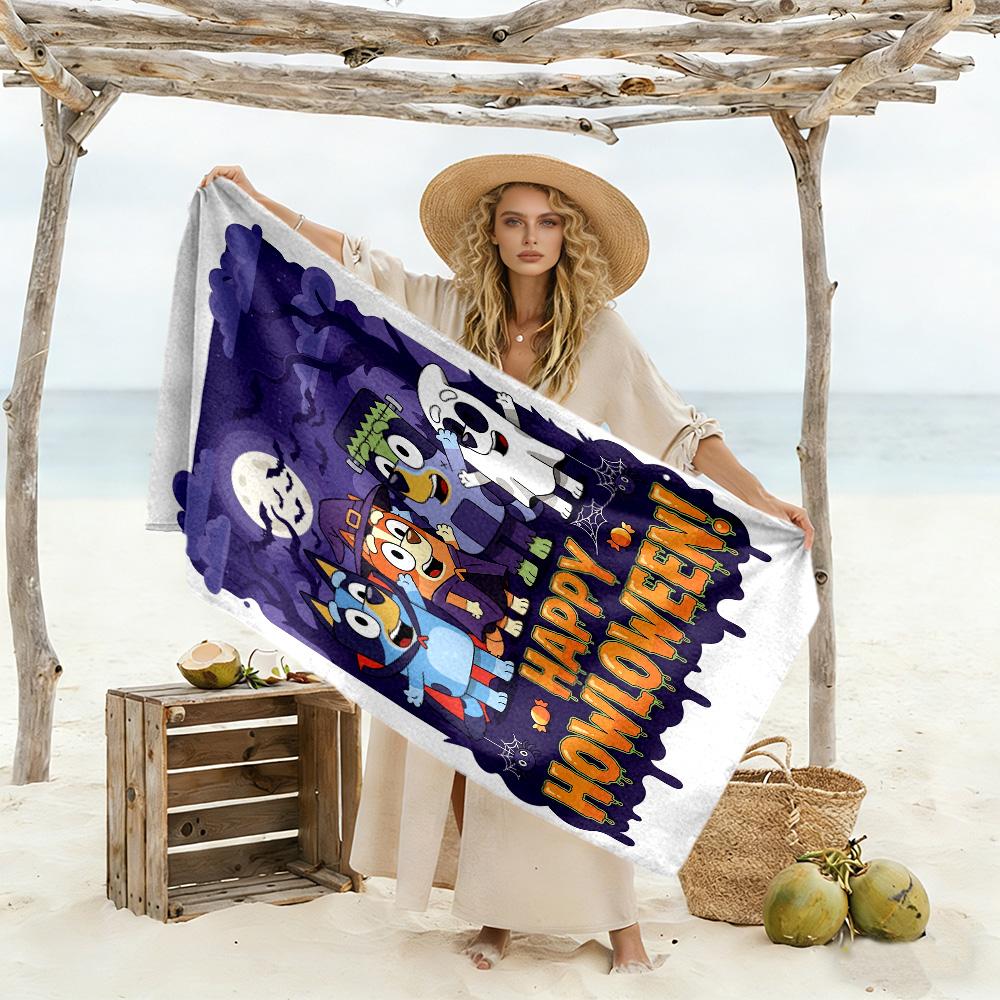 Halloween Party Cemetery Beach Towel High Absorbency & Quick-Dry Comfortable Lightweight