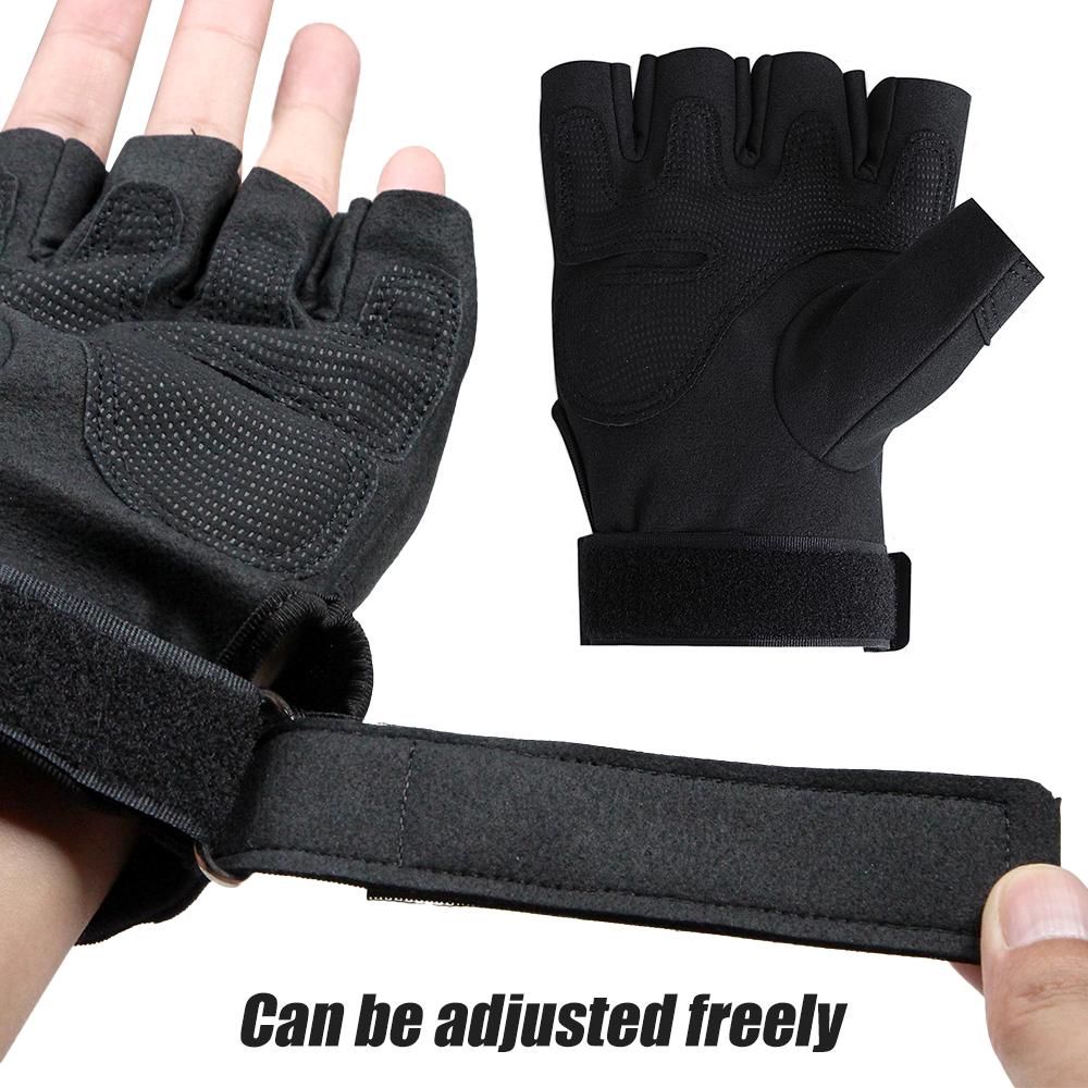 Anti-Slip Tactical Half Finger Gloves for Cycling Climbing Sports Outdoor Fitness Wear-Resistant Breathable
