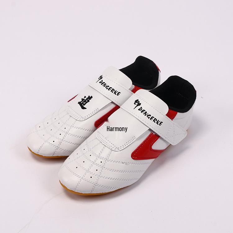 Boty na taekwondo a taiči se svrškem ze syntetické kůže a podrážkou z hovězí šlachy