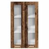 Hanging Cabinet with Door Rustic Wood Finish 60 X 31 X 100 Cm Engineered Wood