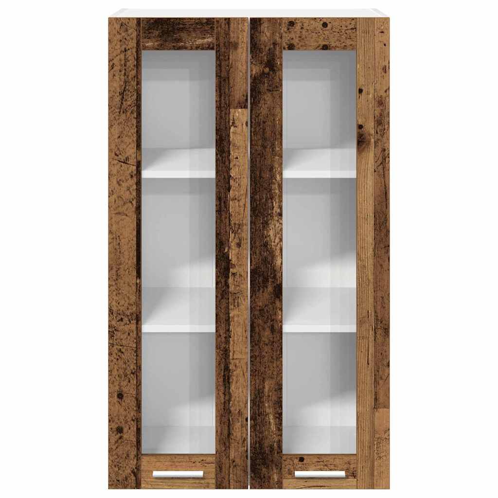 Hanging Cabinet with Door Rustic Wood Finish 60 X 31 X 100 Cm Engineered Wood