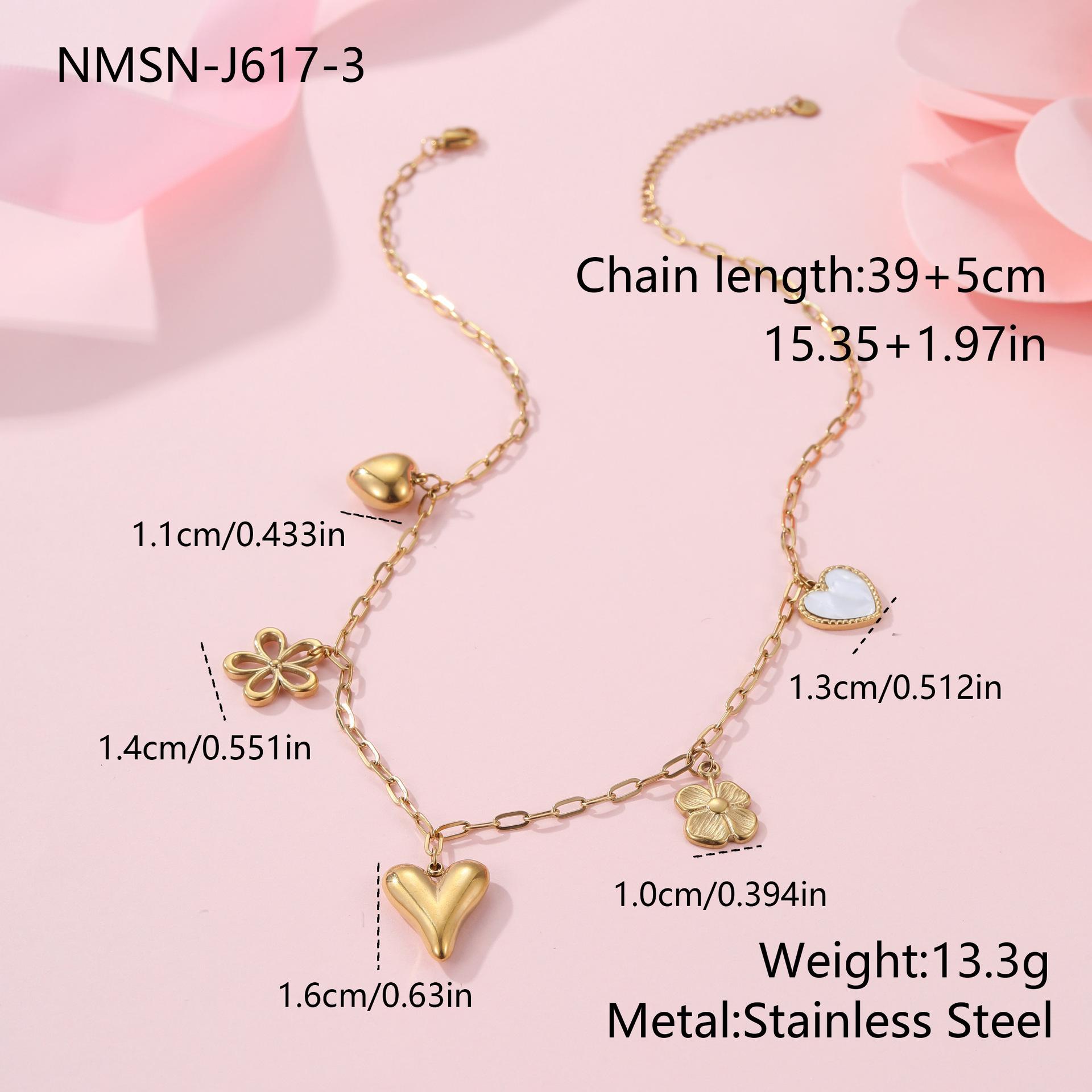 GEMCHIC Women s Sun Heart Pendant Ribbon Chain Necklace Stainless Steel 18K Gold