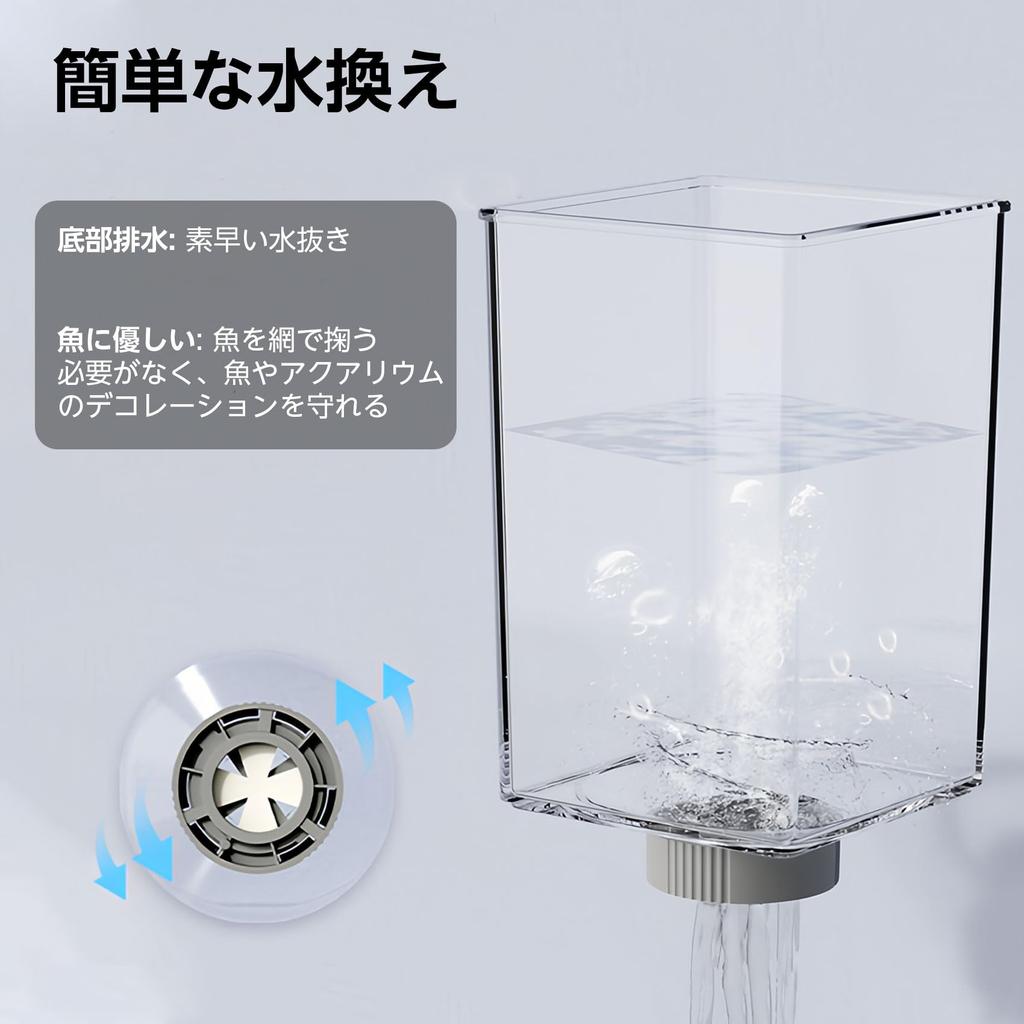 Small Betta Compact Aquarium Temperature LED Light Easy Water Easy Setup and Ideal Starter White Aquarium, 1.4L Kit, 20-30°C Setting, Included,
