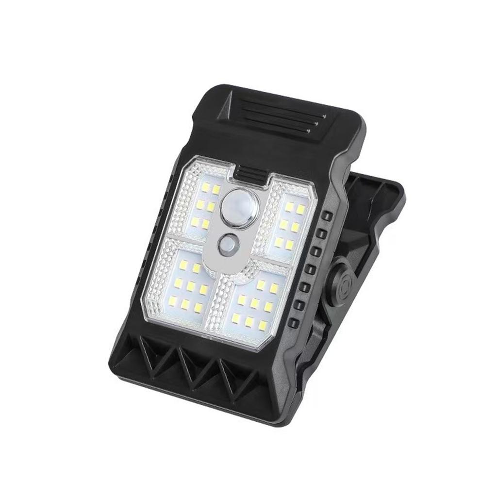 Solar Lights For Fence With Motion, Solar Lights Clamp, LED Security Lighting For Garden Fence, Camping, Patio, Garage Door