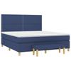 Boxspringbett mit Matratze Blau 180 x 200 cm Stoff