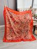 90*90Cm Paisley Silk Square Scarf Luxury Women Satin Shawl Wrap Hijab Female Neck Hair Neckerchief Echarpe Bandana Bag Warp