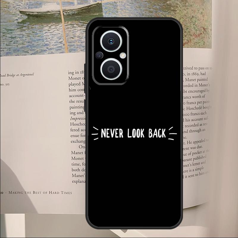 Simple Minamilst Black Quote Cover For OPPO Reno 13F 11F 12F 14F 10 11 12 13 14 Pro 7 8 Lite OPPO Find X6 X5 X8 Pro Case